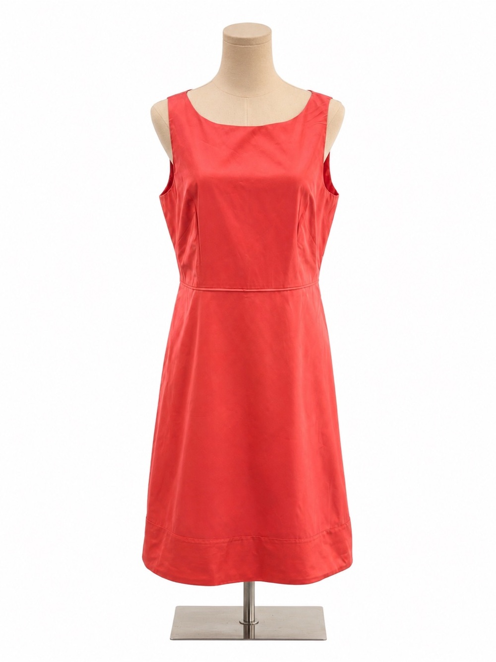 J.Crew 100% Silk Sleeveless Shift Dress Coral Pink Size 12